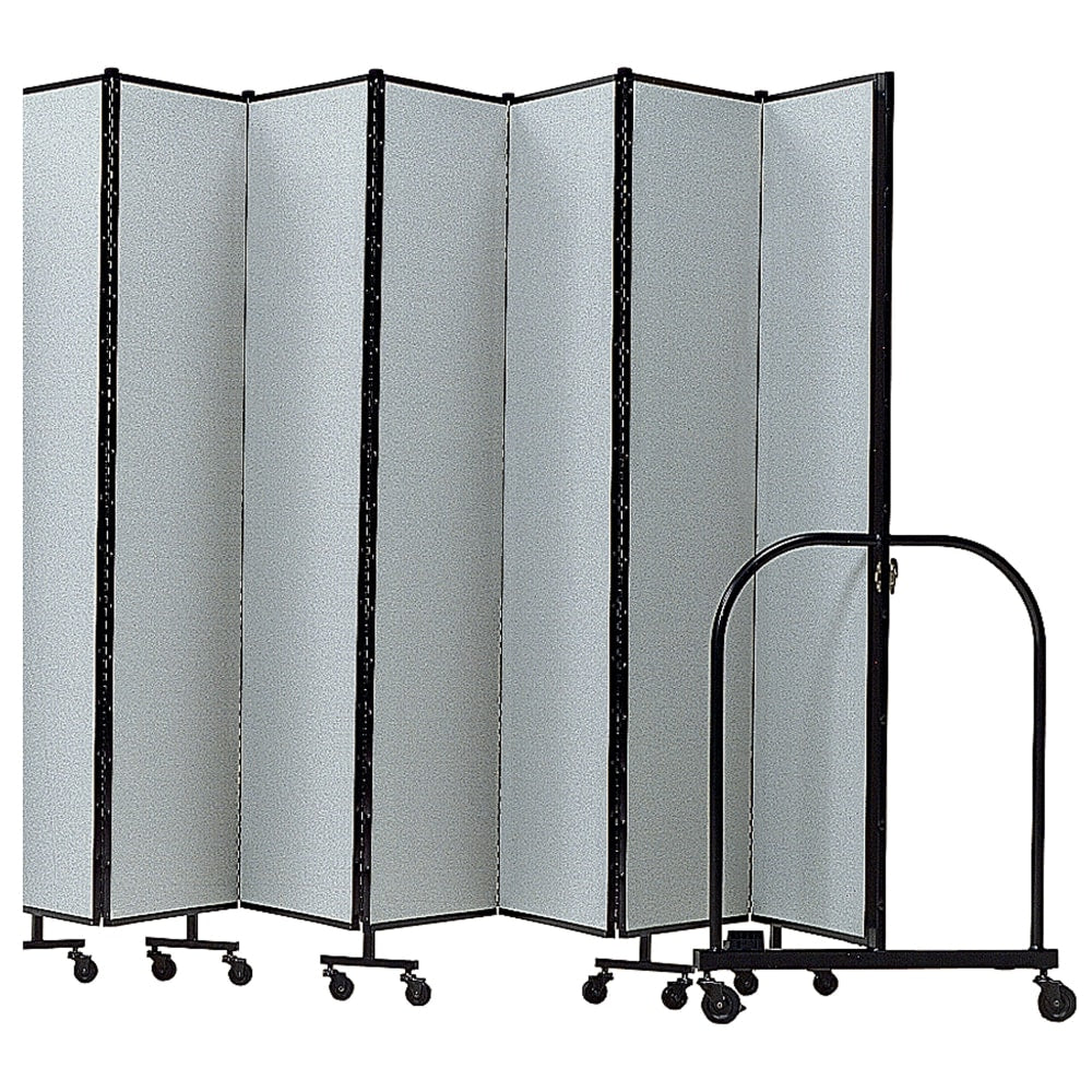 Screenflex Portable Room Partition Divider, 72inH x 245inW, Gray