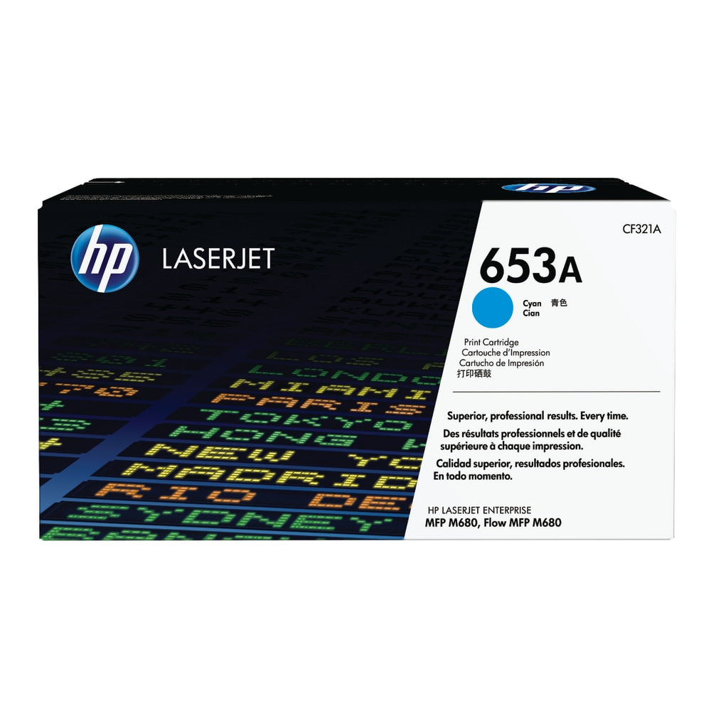 HP 653A Cyan Toner Cartridge, CF321A