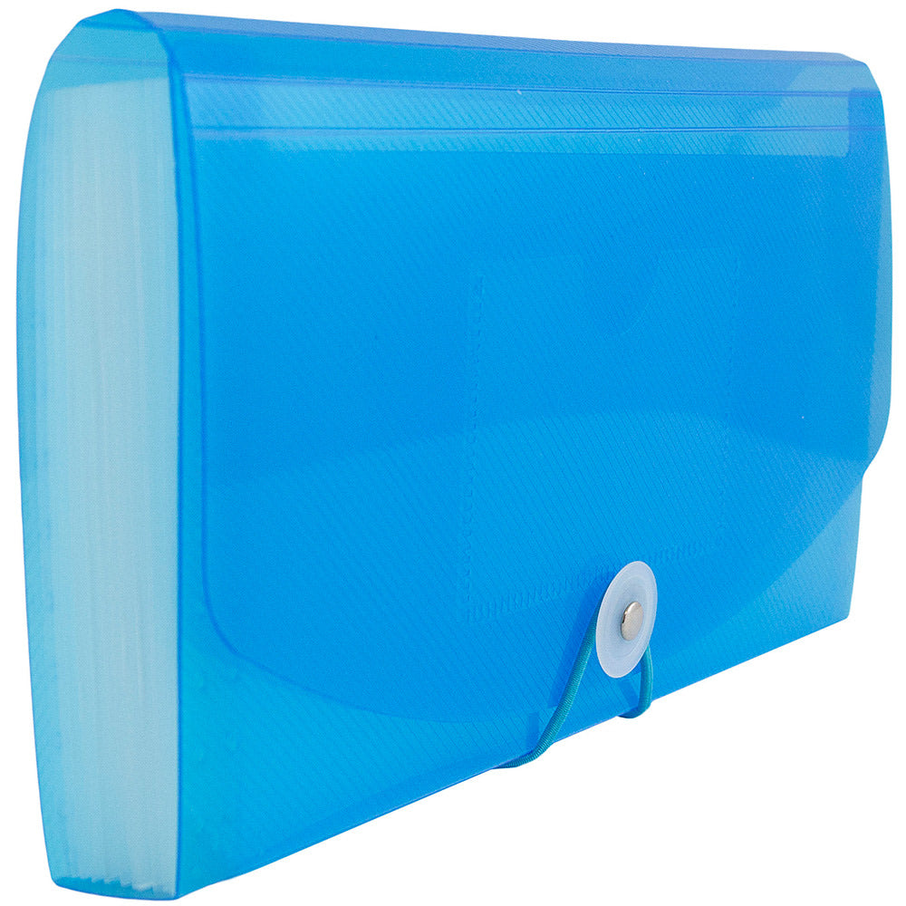 JAM Paper Expanding File, 6in Expansion, 4-1/2in x 7in, Blue