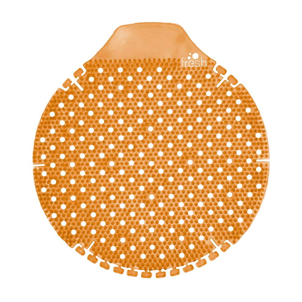 Fresh Products Tidal Wave Urinal Screens, 8in, Mango, Orange, Pack Of 36 Urinal Screens