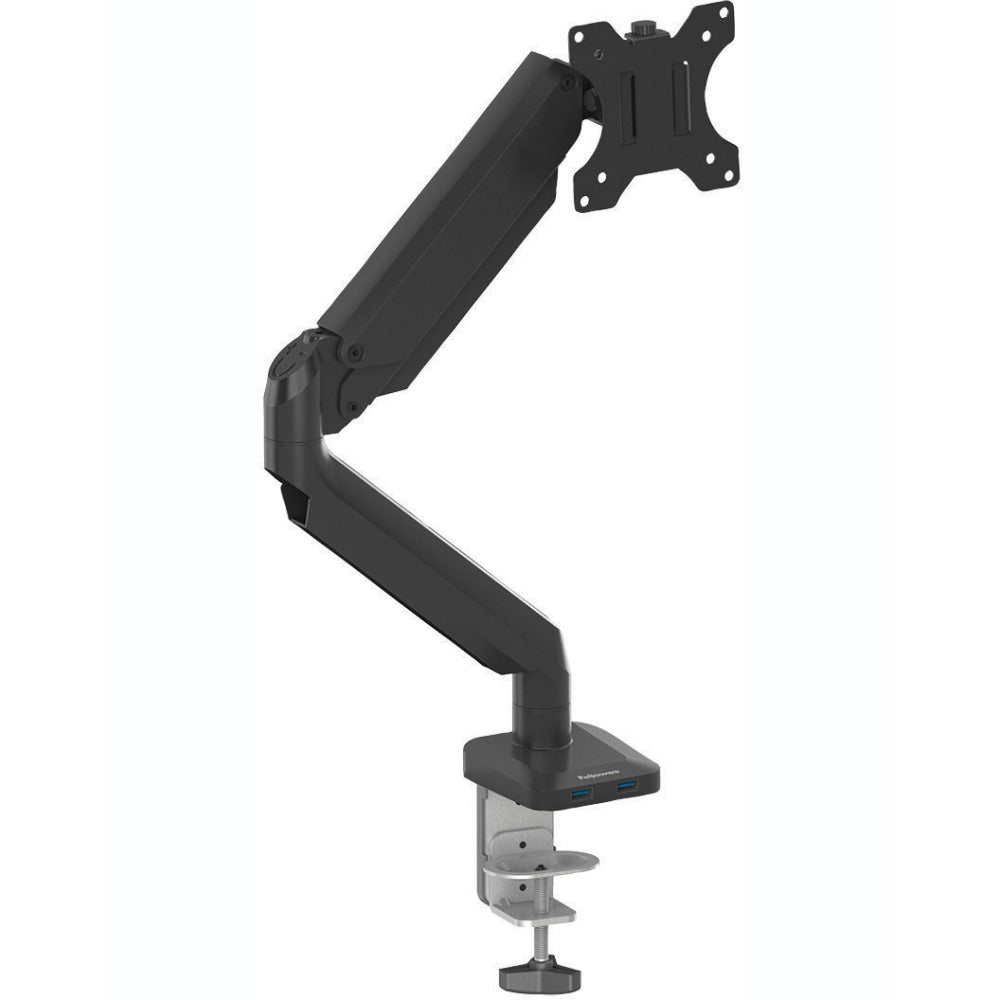 Fellowes Platinum Series Single-Monitor Arm For Monitors Up To 32in, 17 1/4inH x 4 1/2inW x 18 9/16inD, Black, 8043301