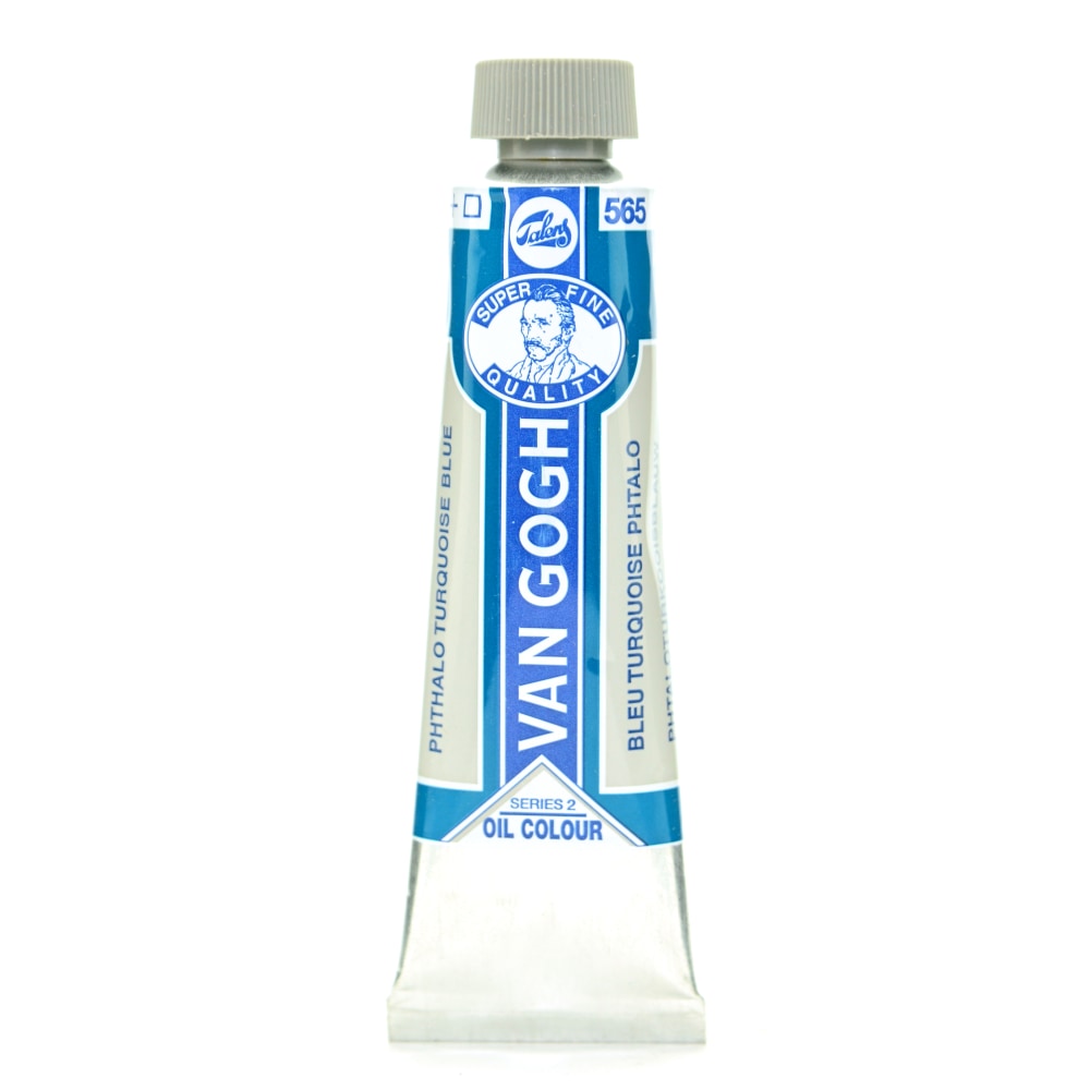 Van Gogh Oil Colors, 1.35 oz, Phthalo Turquoise Blue, Pack Of 2