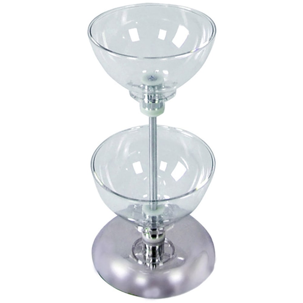 Azar Displays 2-Tier Bowl Display, 15-1/2inH x 8inW x 8inD, Clear