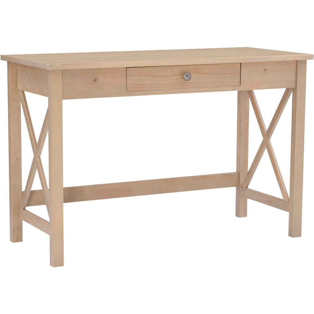 Linon Dallin 46inW Home Office Laptop Computer Desk, Driftwood