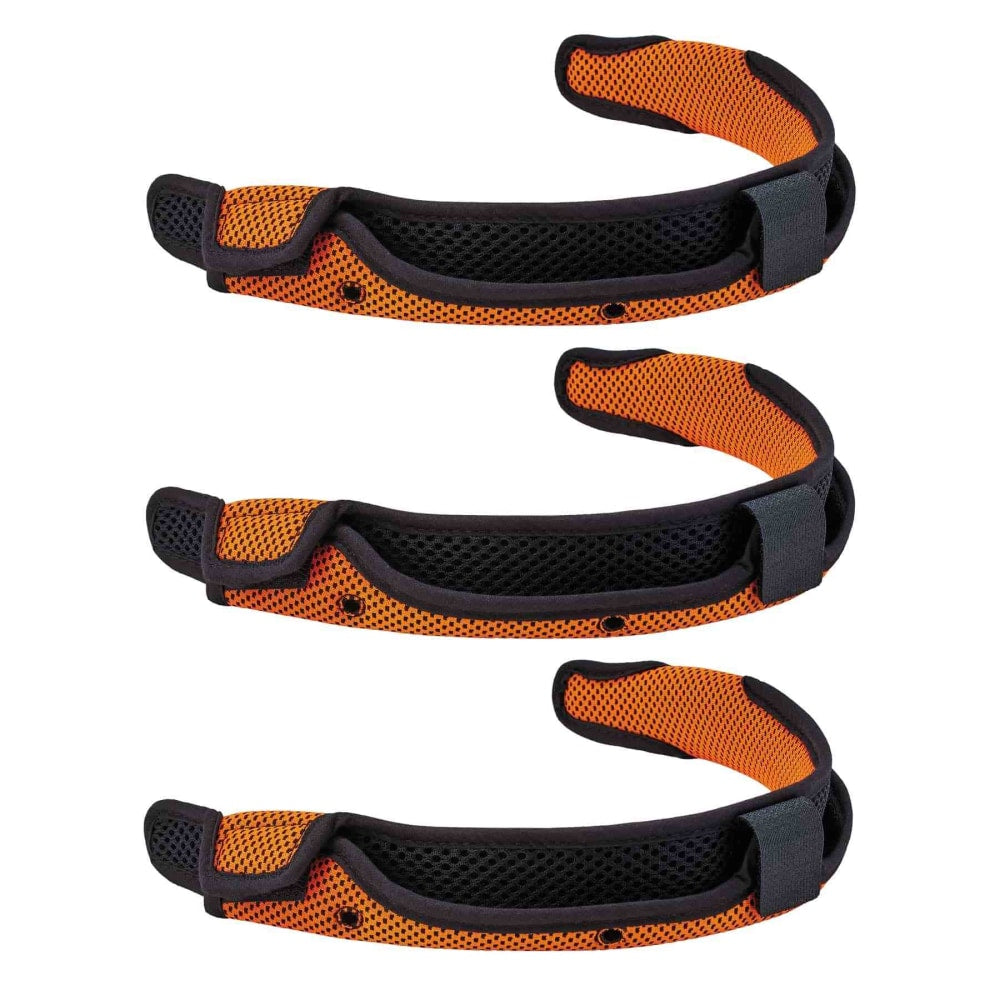 Ergodyne Skullerz 8984 Hard Hat Replacement Sweatbands, Orange, Pack Of 3 Sweatbands