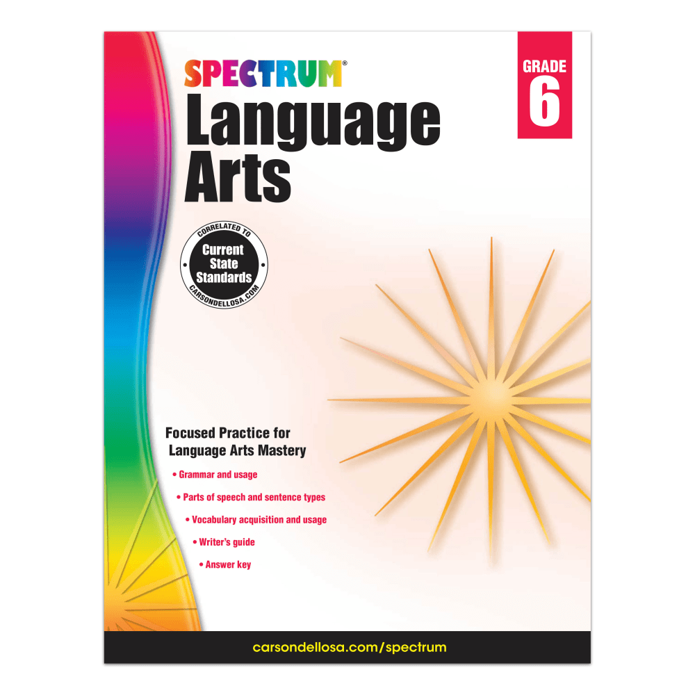 Carson-Dellosa Spectrum Language Arts Workbook, Grade 6