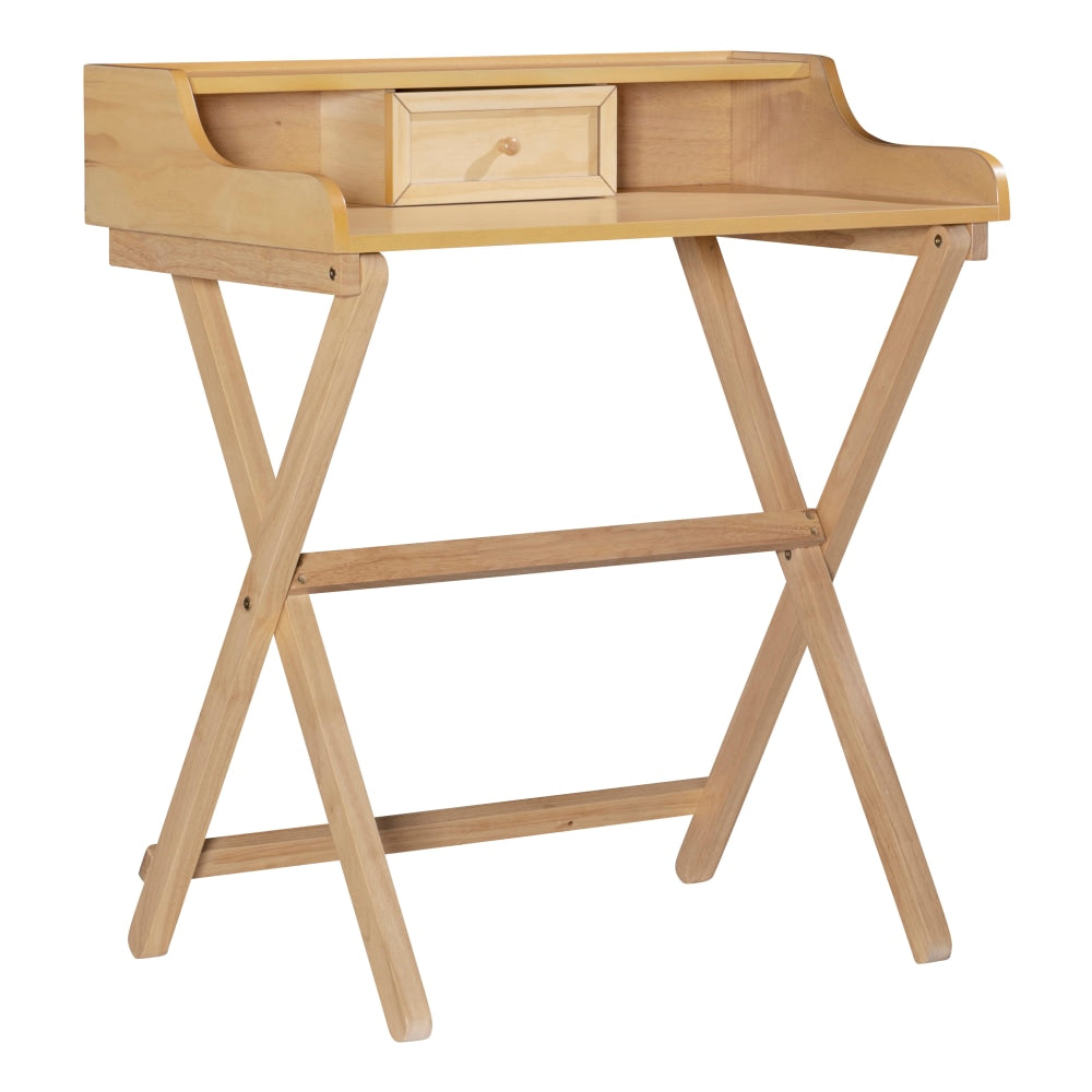 Linon Gage 30inW Folding Home Office Writing Desk, Natural