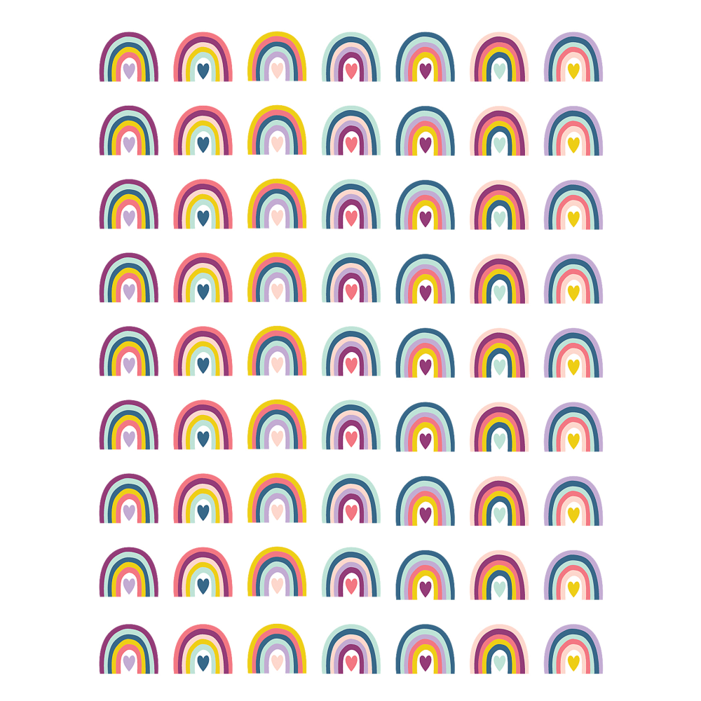 Teacher Created Resources Mini Stickers, Oh Happy Day Rainbows, 378 Stickers Per Pack, Set Of 12 Packs