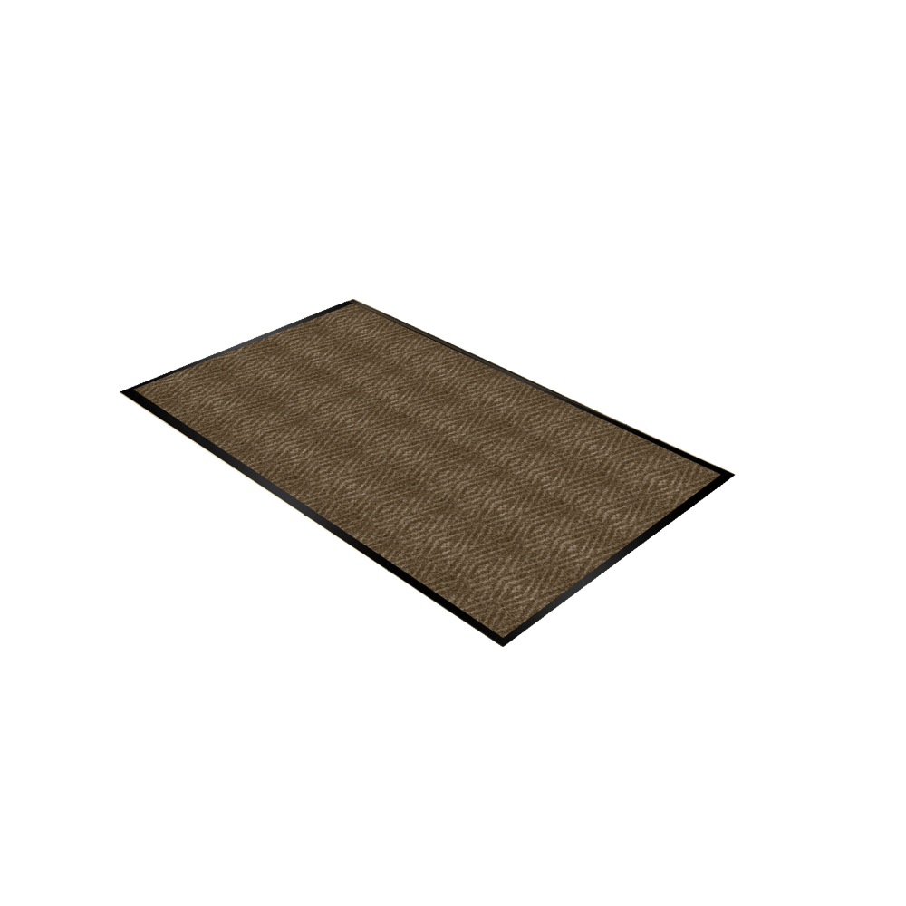 Genuine Joe Dual-Ribbed Indoor Floor Mat, 4ft x 6ft, Chocolate