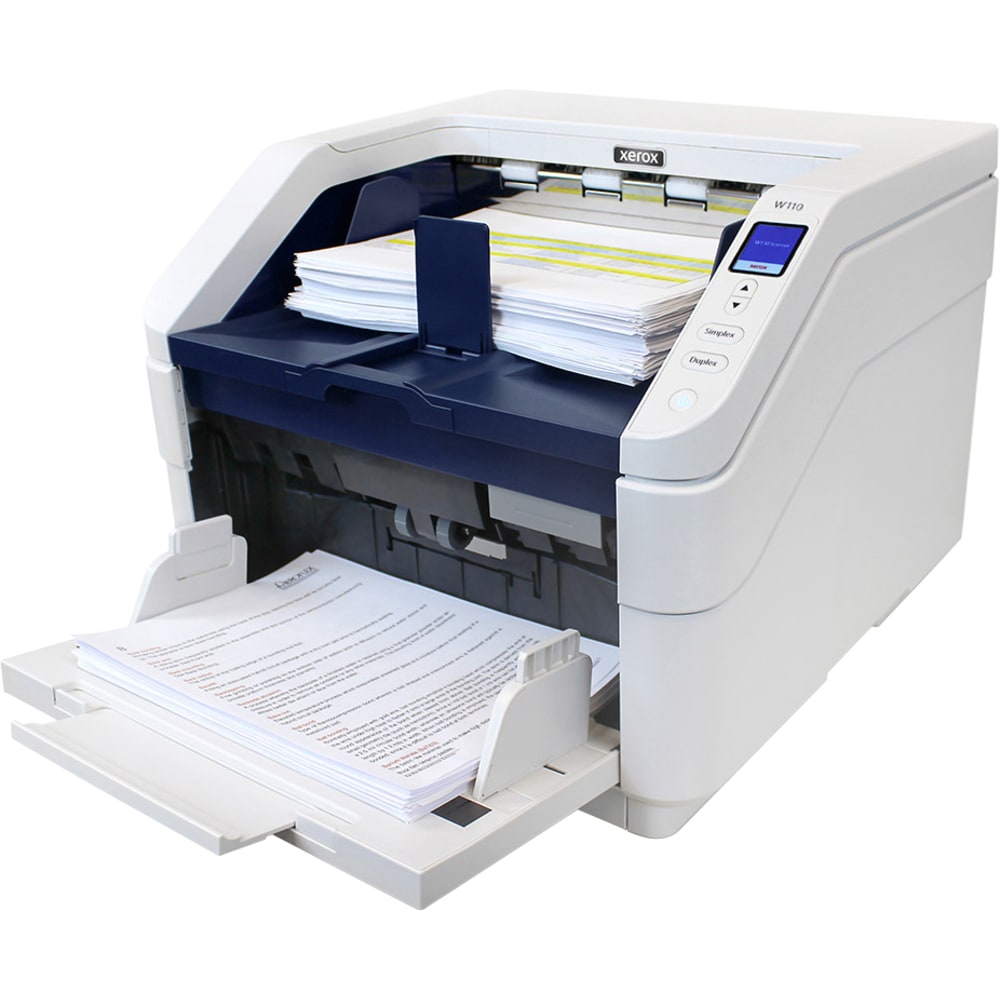 Xerox XW110-A ADF Scanner - 600 dpi Optical - 24-bit Color - 120 ppm (Mono) - 120 ppm (Color) - Duplex Scanning - USB