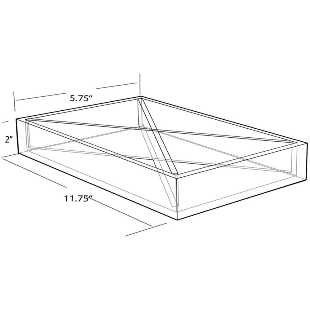 Azar Displays 4-Compartment Organizer Trays, Large, Clear, Pack Of 2 Trays