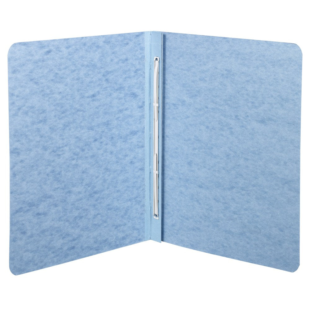 ACCO Pressboard Report Cover With Fastener, Side Bound, 8 1/2in x 11in, 60% Recycled, Light Blue