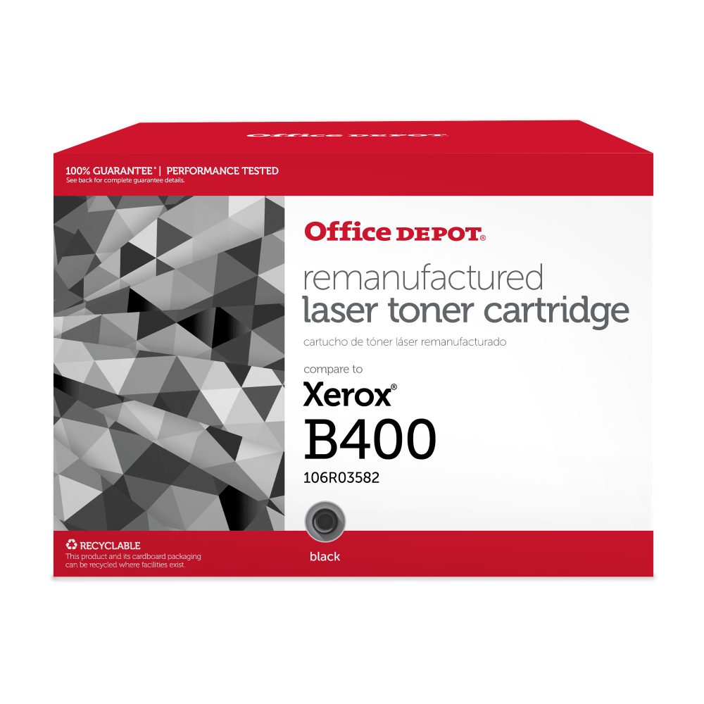 Office Depot Remanufactured Black High Yield Toner Cartridge Replacement For Xerox B400, ODB400HY