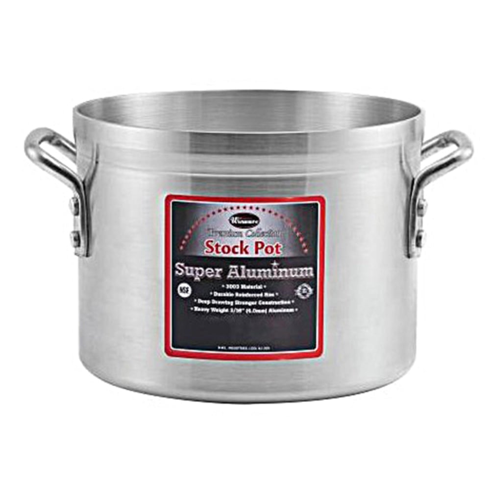 Winco Super Aluminum Stock Pot, 8.5 Quart, Silver