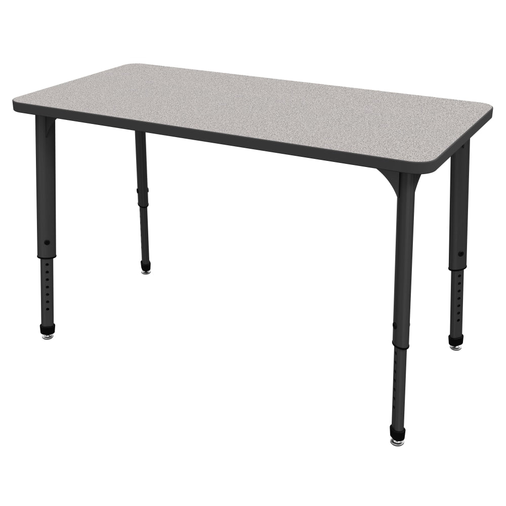 Marco Group Apex Series Rectangle Adjustable Table, 30inH x 48inW x 24inD, Gray Nebula/Black