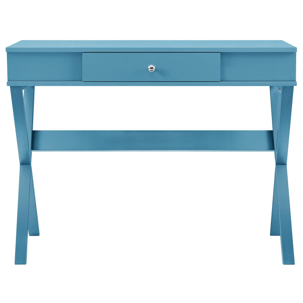 Ameriwood Home Paxton Campaign 39inW Writing Desk, Blue