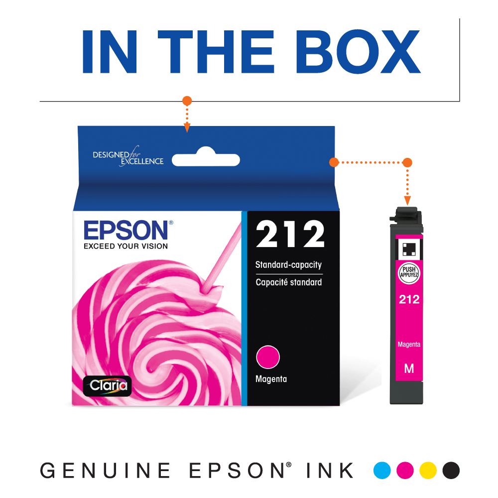 Epson 212 Claria Magenta Ink Cartridge, T212320-S