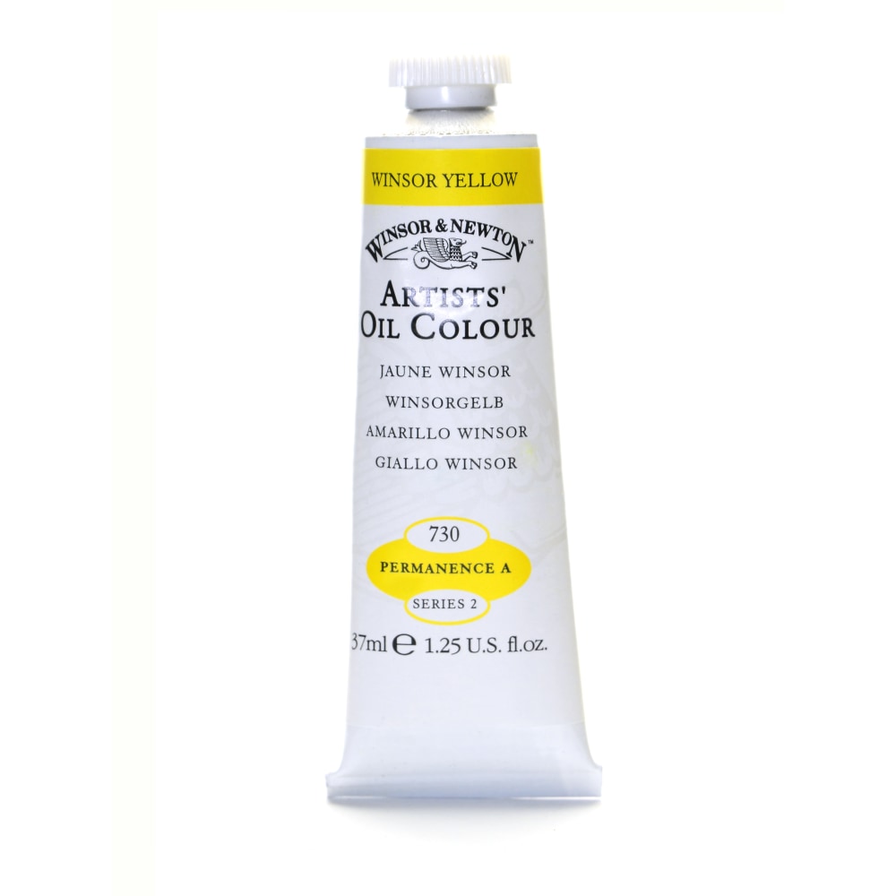 Winsor & Newton Artists Oil Colors, 37 mL, Winsor Yellow, 730