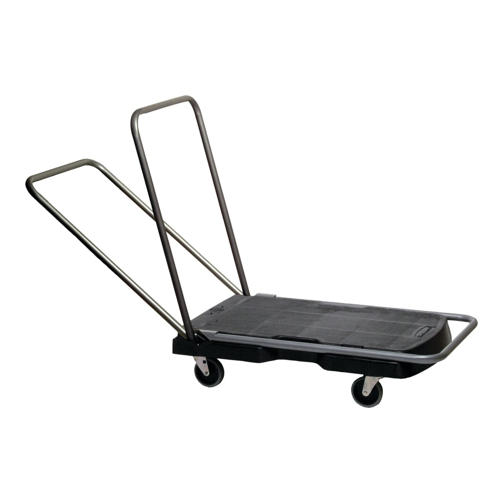 Rubbermaid Triple Trolley Utility Cart, 20 1/2inW x 32 1/2inD, Black