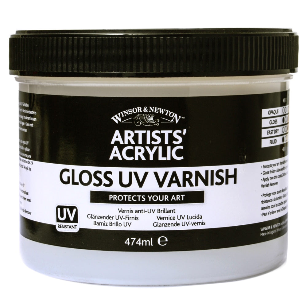 Winsor & Newton Artists Acrylic UV Varnish, Gloss, 237 mL