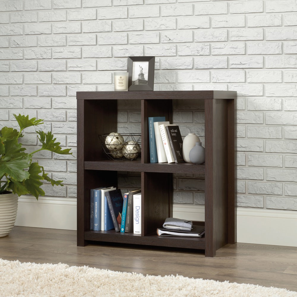 Sauder HomePlus 33inH Cube Storage Bookcase, 4 Shelves, Dakota Oak