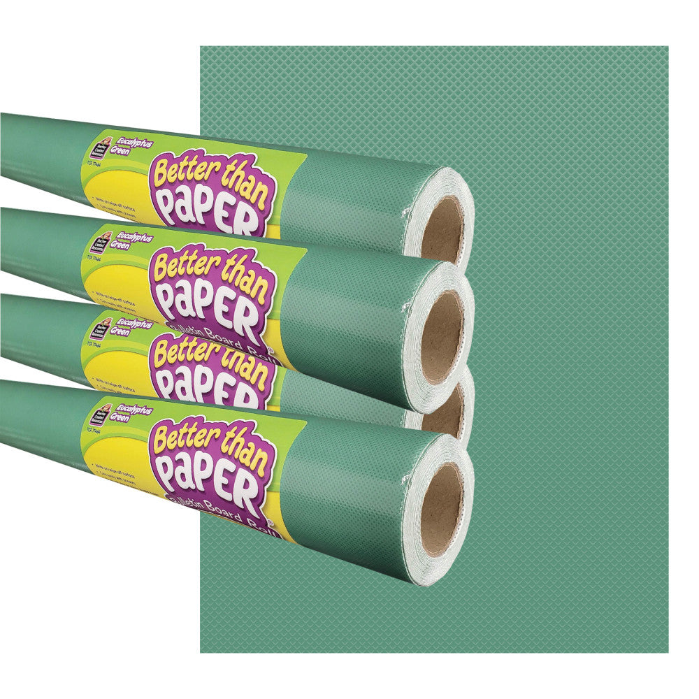 Teacher Created Resources Better Than Paper Bulletin Board Paper Rolls, 4ft x 12ft, Eucalyptus Green, Pack Of 4 Rolls