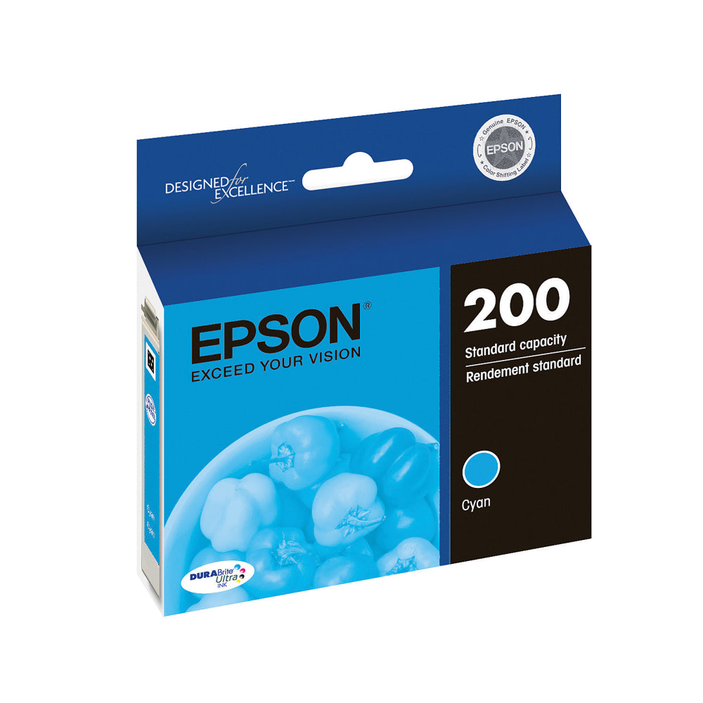 Epson 200 DuraBrite Ultra Cyan Ink Cartridge, T200220