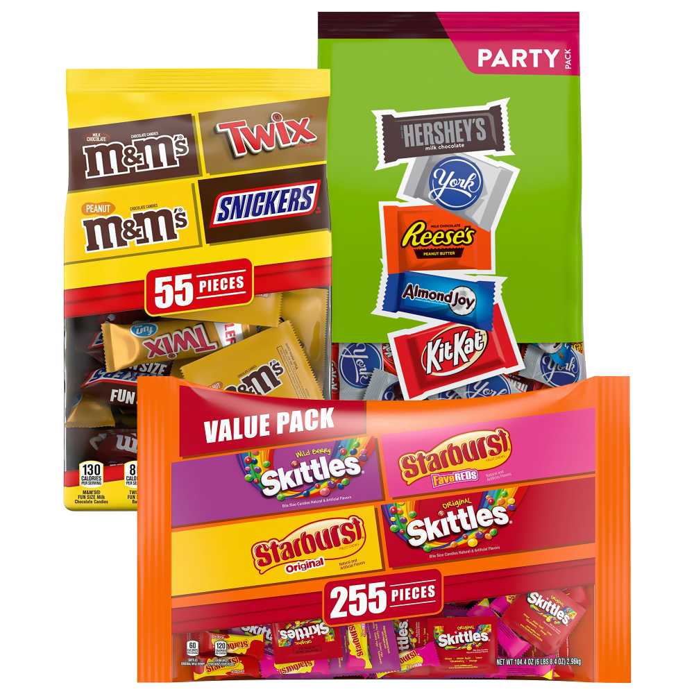 MARS And Hersheys Fun-Size Variety Packs, Box Of 3 Bags