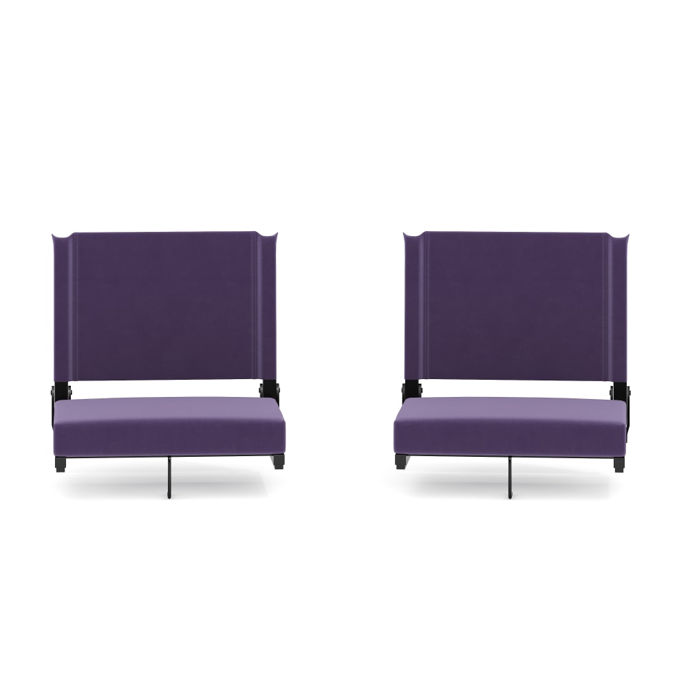 Flash Furniture Grandstand Comfort Seats, Dark Purple/Black, Set Of 2 Seats