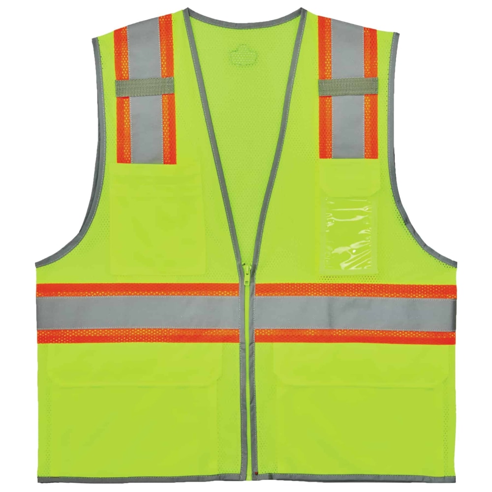 Ergodyne GloWear Safety Vest, 2-Tone, Type-R Class 2, 4X/5X, Lime, 8246Z