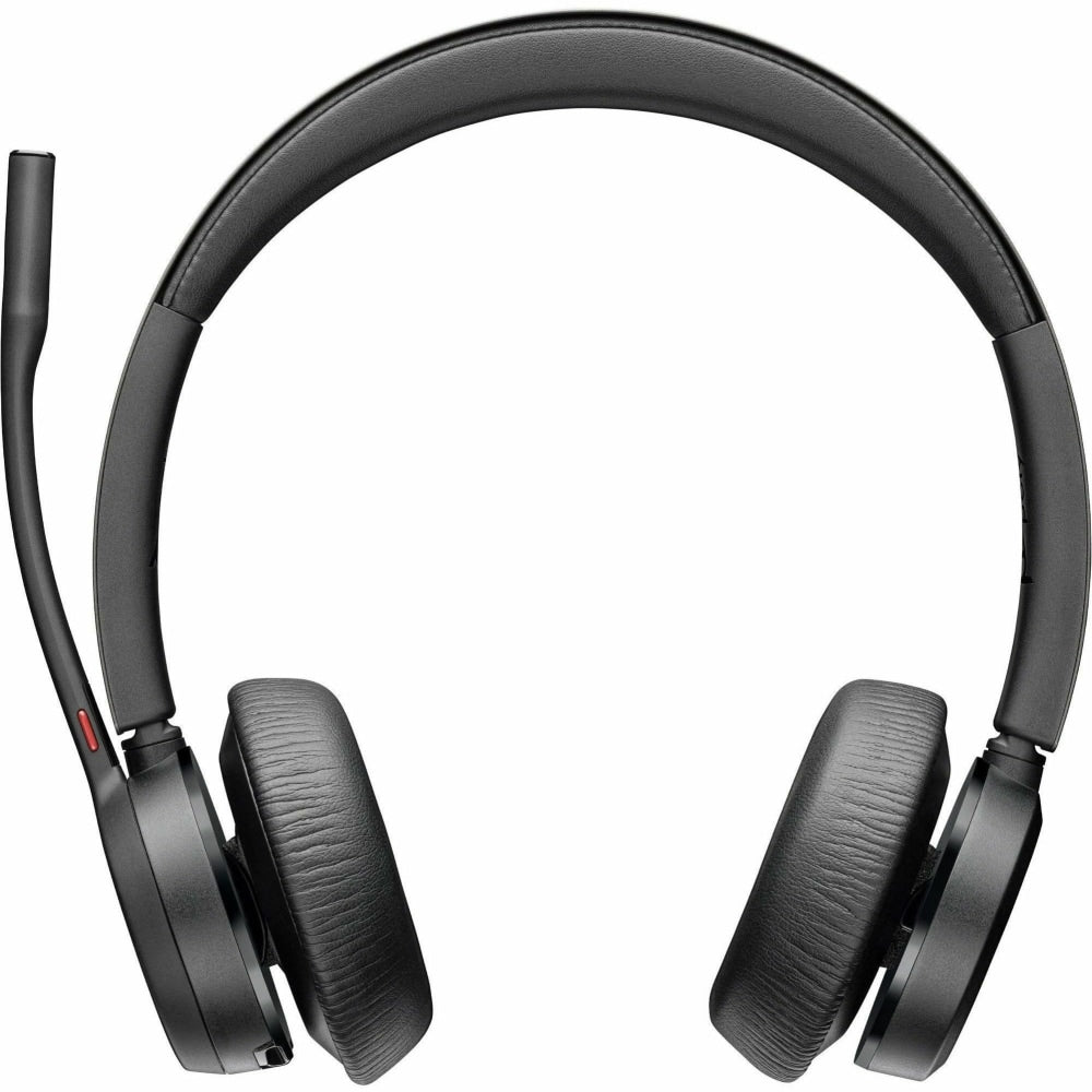 Poly Voyager 4320 Headset With Charge Stand - Stereo, Mono - Wired/Wireless - Bluetooth - 164 ft - 20 Hz - 20 kHz - Over-the-head - Binaural - Ear-cup - 4.92 ft Cable - Electret Condenser, MEMS Technology Microphone - Noise Canceling