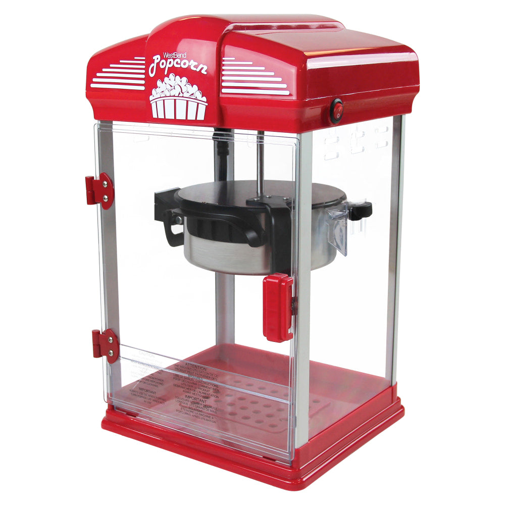 West Bend Popcorn Maker, 17-3/4inH x 10-11/16inW x 10-7/8inD, Red