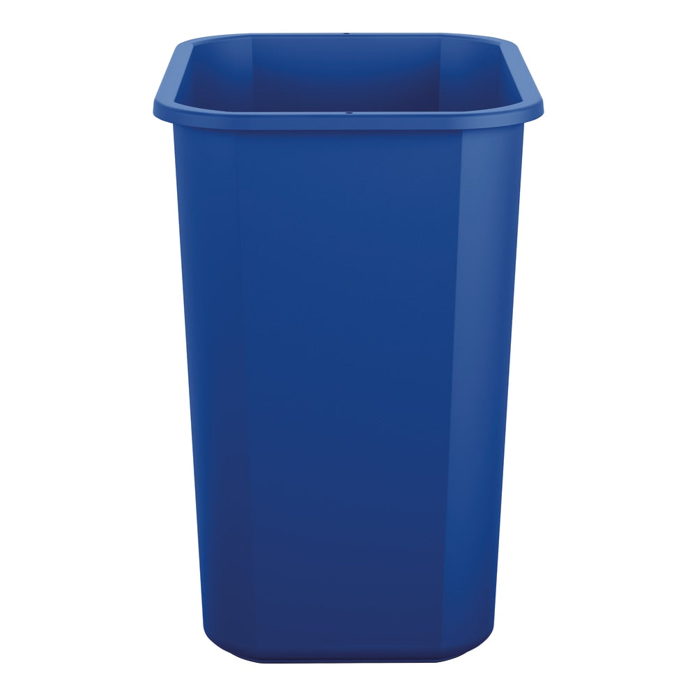 Suncast Commercial Desk-Side Rectangular Resin Recycling Bins, 7 Gallons, Blue, Pack Of 12 Bins