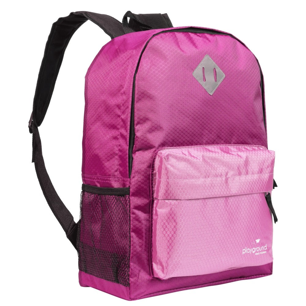 Playground Hometime Backpacks, Fuchsia/Pink, Pack Of 12 Backpacks