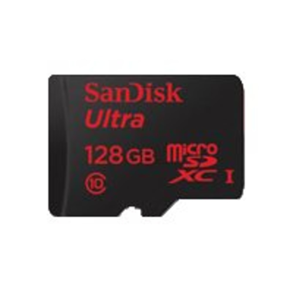 SanDisk Ultra - Flash memory card (microSDXC to SD adapter included) - 128 GB - Class 10 - microSDXC UHS-I