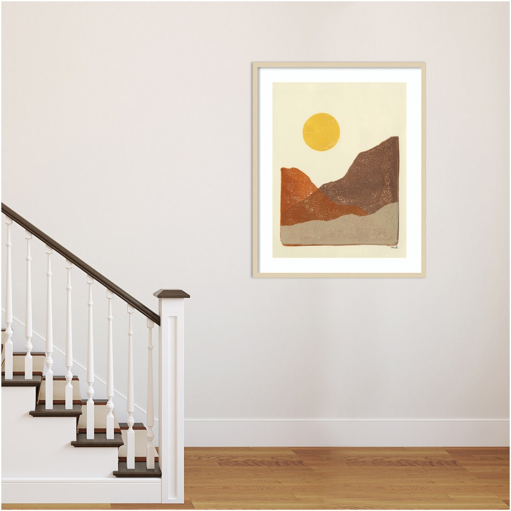 Amanti Art Sedona Sun I by Moira Hershey Wood Framed Wall Art Print, 33inW x 41inH, Natural