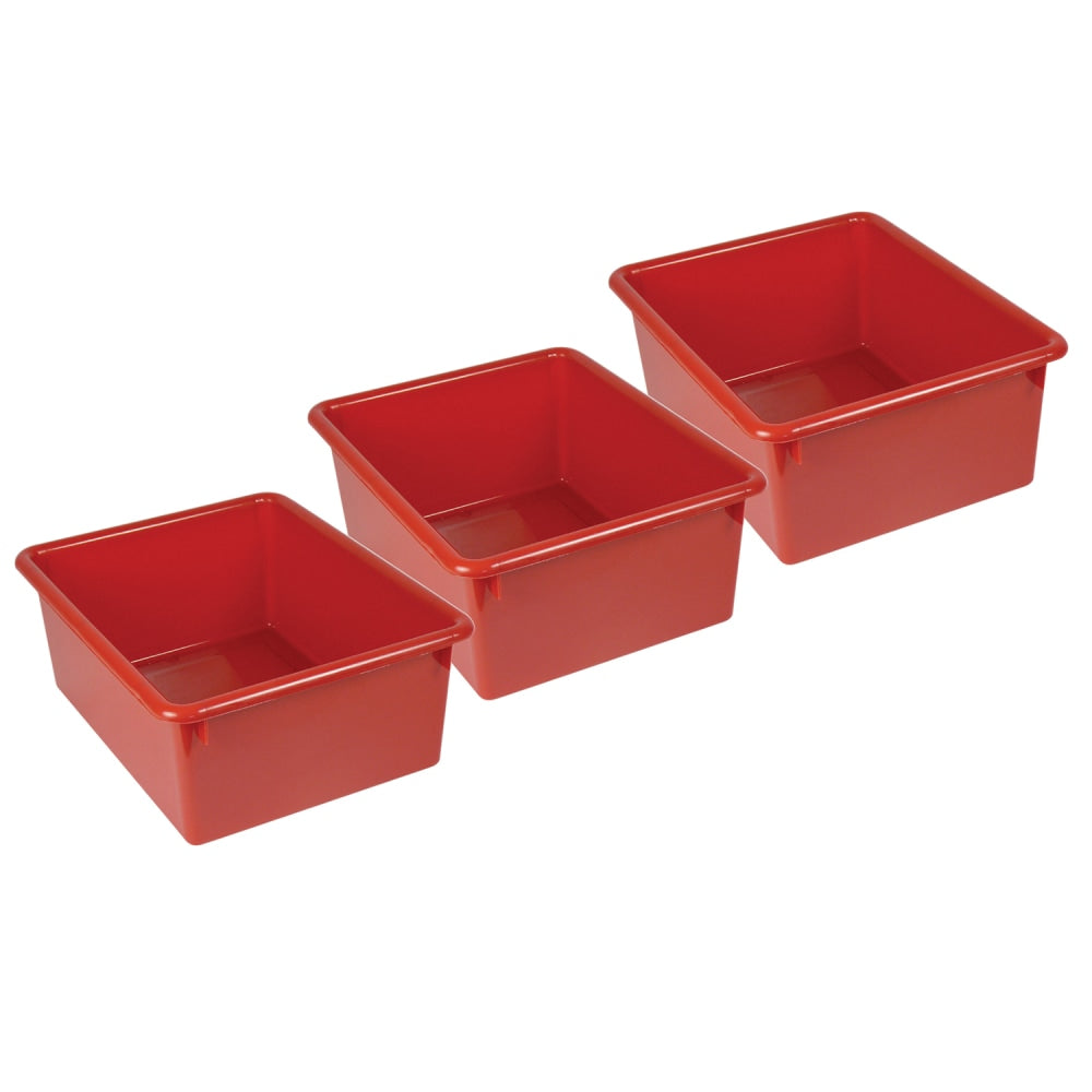 Romanoff Stowaway Letter Boxes, 5-1/4inH x 10-1/2inW x 13-1/4inD, Red, Pack Of 3 Boxes