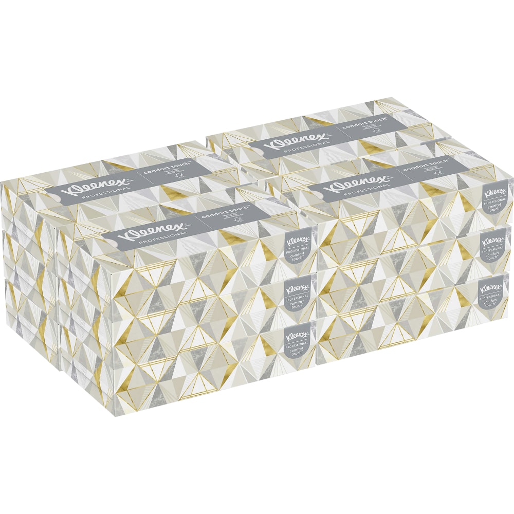 Kimberly-Clark Professional 2-Ply Facial Tissue, 125 Sheets Per Box, Case Of 12 Boxes