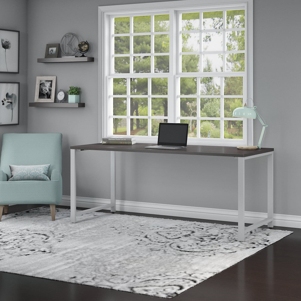 Bush Business Furniture 400 72inW Table Computer Desk, Storm Gray, Standard Delivery