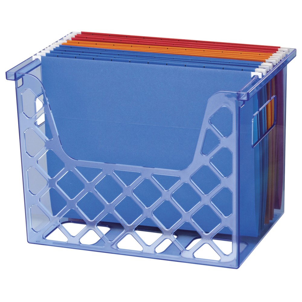 Officemate Blue Glacier Desktop File Organizer, 10 3/4in x 12 1/2in x 8 5/8in, Blue