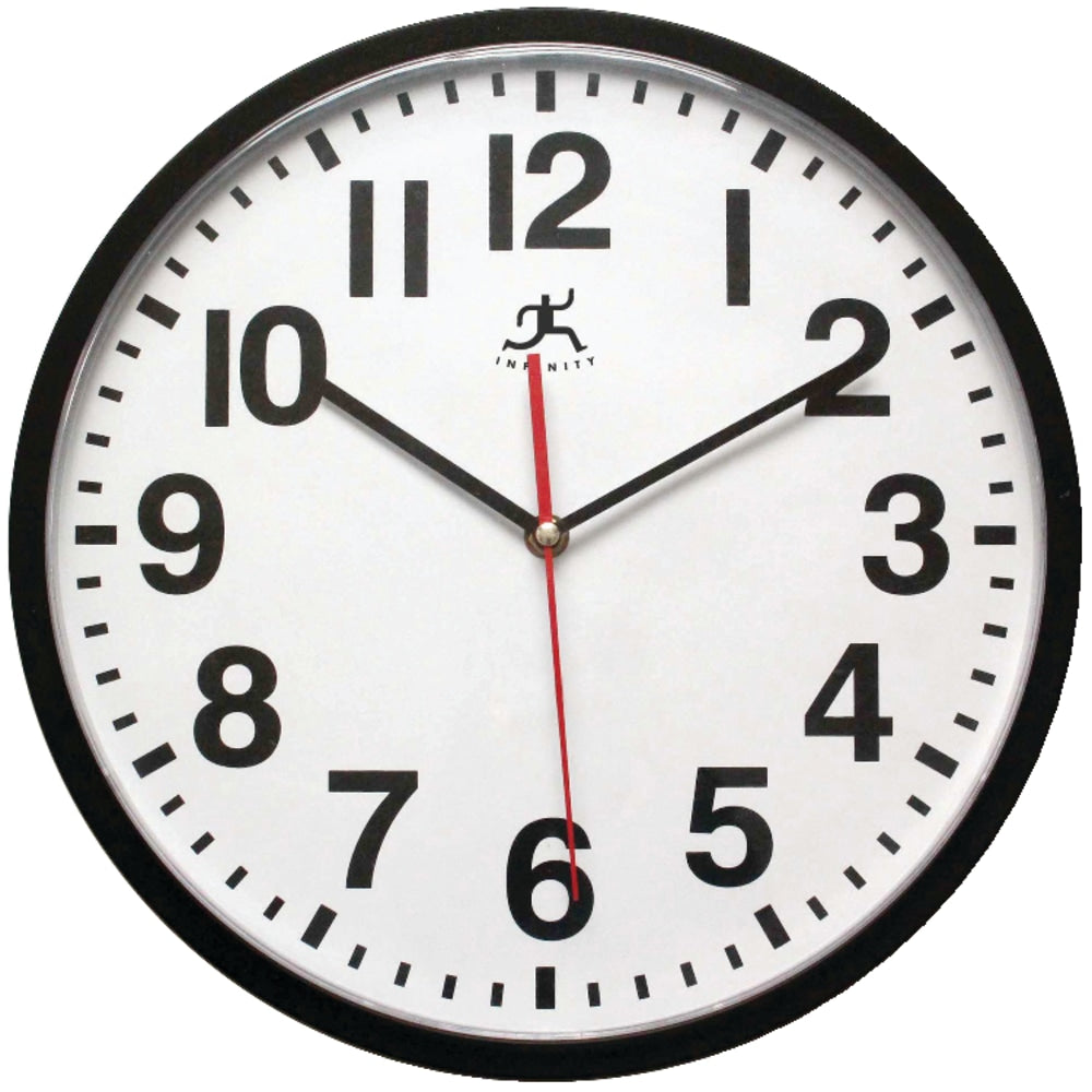 Infinity Instruments ITC Pure Wall Clock, 13in, Black