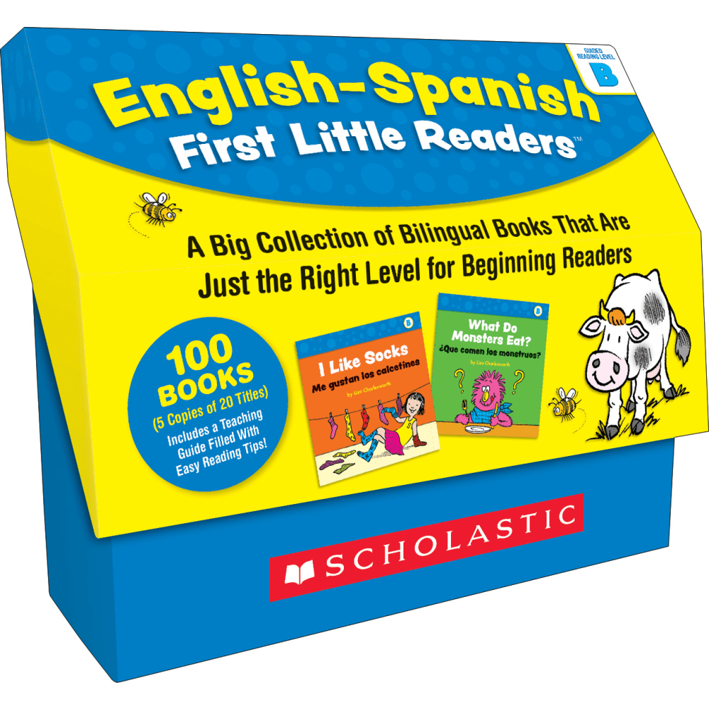 Scholastic Teacher Resources English-Spanish First Little Readers: Guided Reading Level B, Grades Pre-K To 2nd, Set Of 100 Books