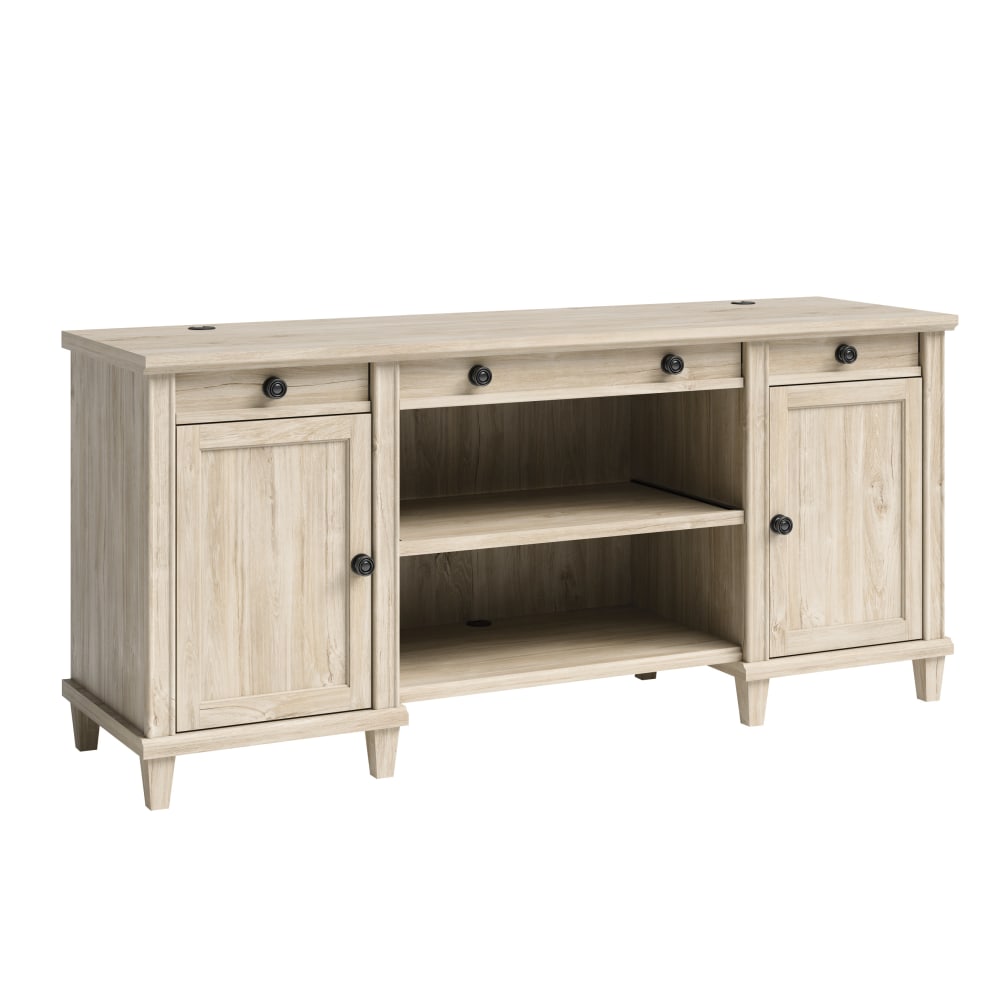 Sauder Hammond 66inW Computer Credenza, Chalk Oak