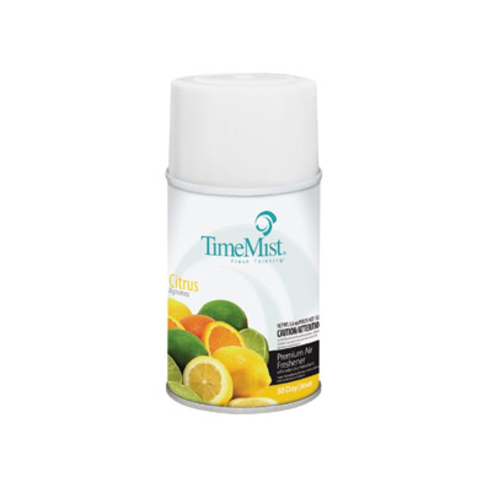 TimeMist Premium Metered Air Freshener Refills, Citrus, 6.6 Oz, Pack Of 12