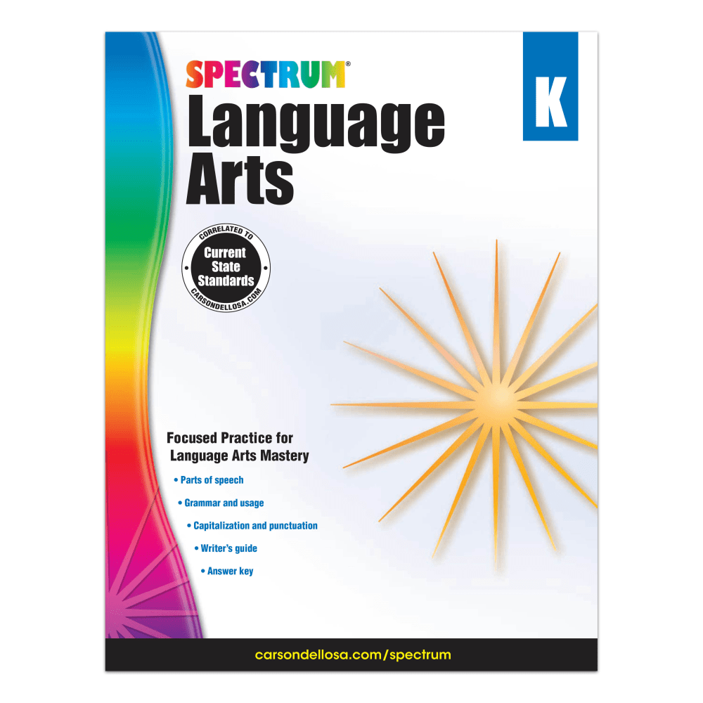 Carson-Dellosa Spectrum Language Arts Workbook, Kindergarten