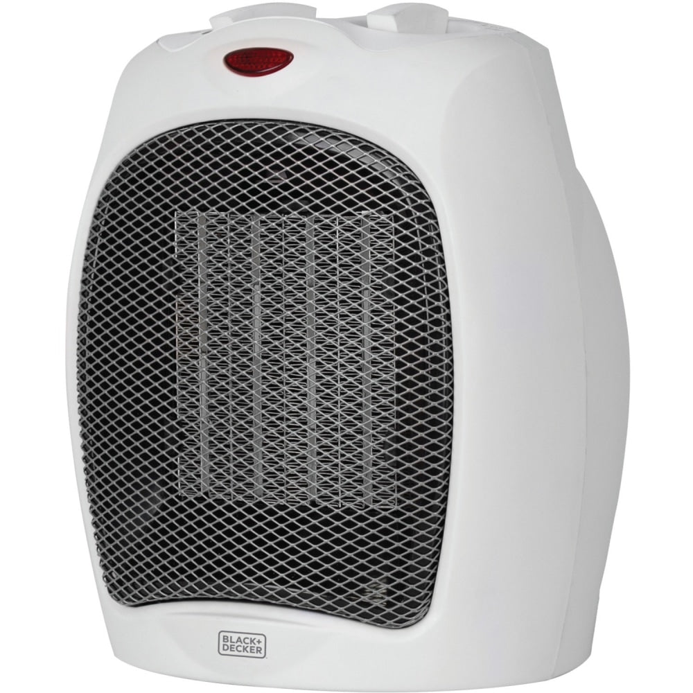 Black+Decker BHDC500W46 1,500-Watt Desktop Ceramic Heater (White) - Ceramic - Electric - Electric - 4 x Heat Settings - 1500 W - Desktop - White