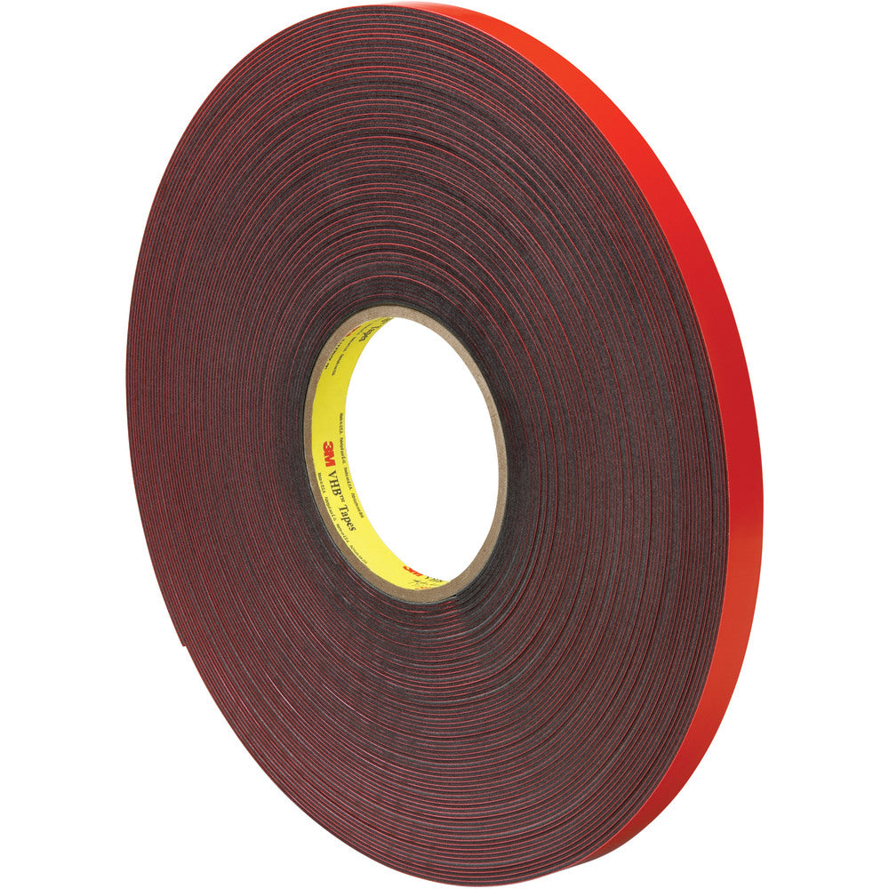 3M VHB 4611 Tape, 1.5in Core, 0.5in x 5 Yd., Gray/Red