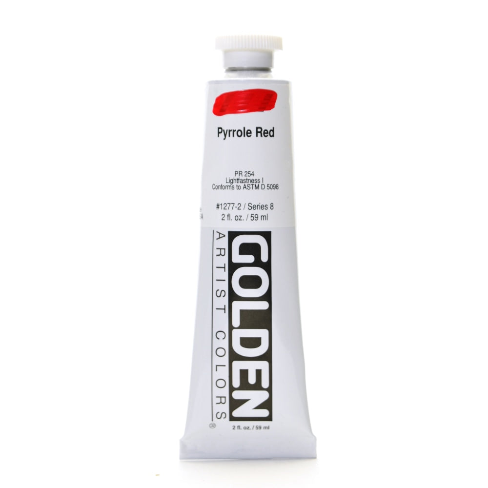 Golden Heavy Body Acrylic Paint, 2 Oz, Pyrrole Red