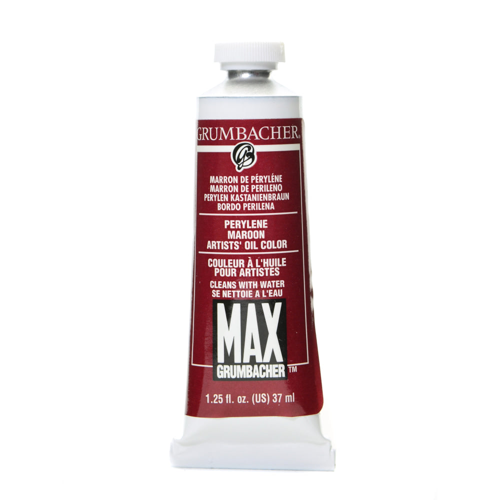 Grumbacher Max Water Miscible Oil Colors, 1.25 Oz, Perylene Maroon