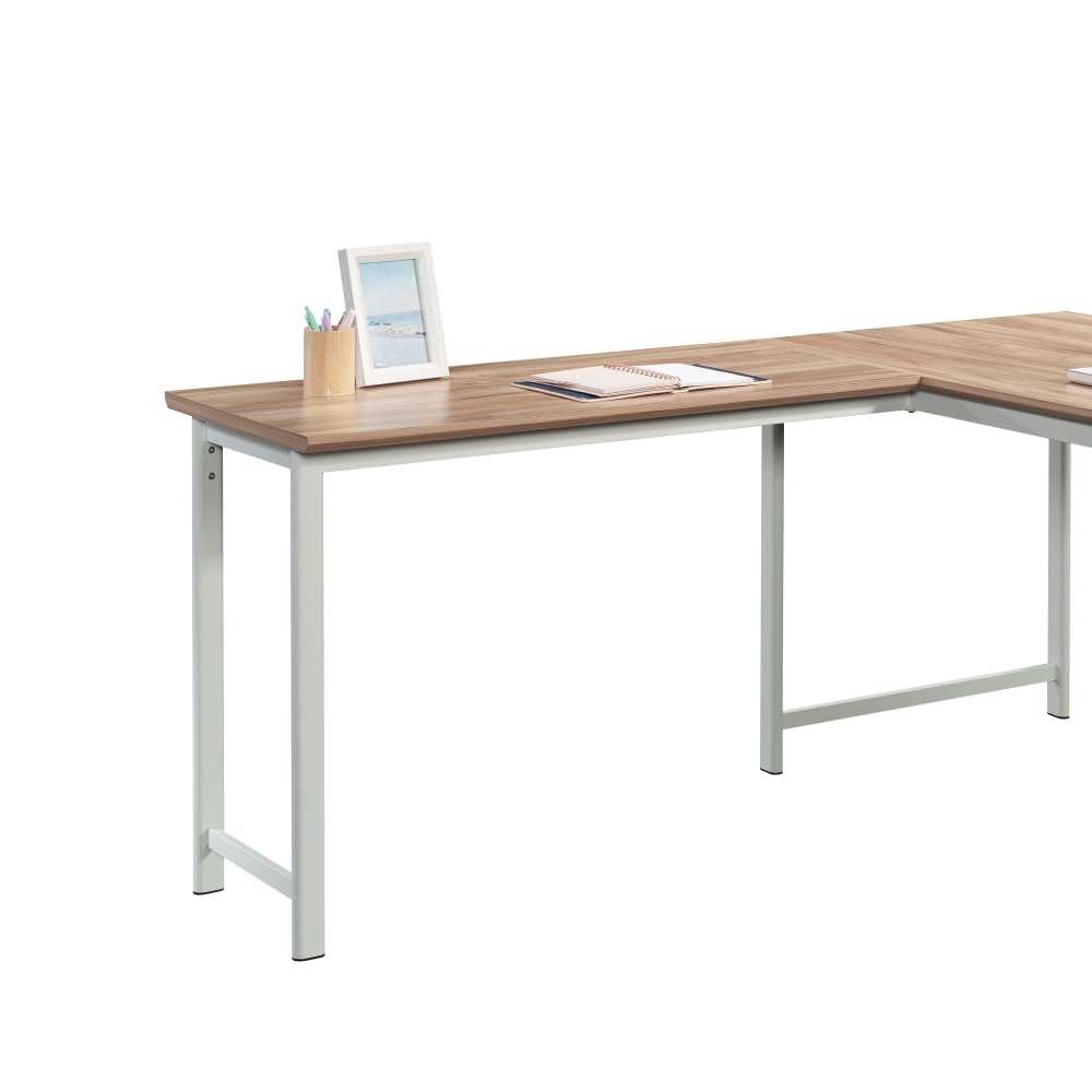 Sauder Bergen Circle 42inW Desk Return, Kiln Acacia/White